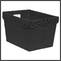 Black Corrugated PlasticPostal Bins and Totes